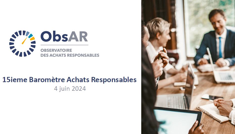 Résultats du 15ème Baromètre des Achats Responsables (2024).