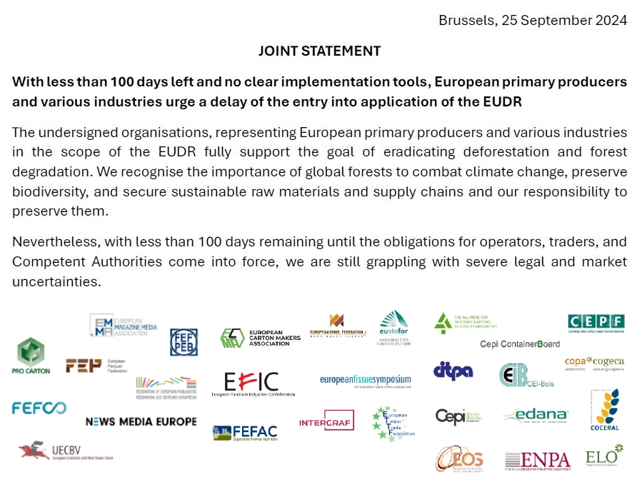 La filière bois de l’UE souhaite retarder l’application du RDUE.