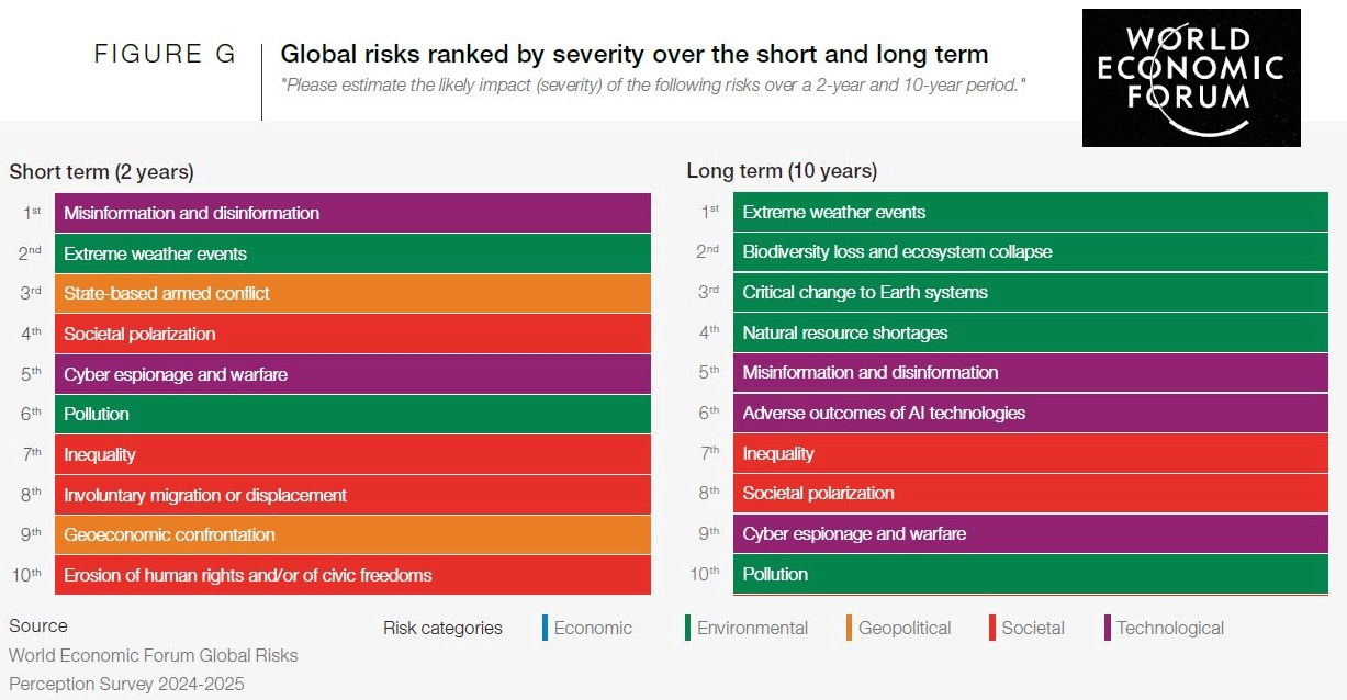 Les risques mondiaux 2025 (World Economic Forum).